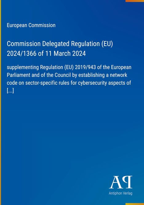 Text über EU-Regulierung, blaues Layout, Antiphon Verlag Logo unten rechts.
