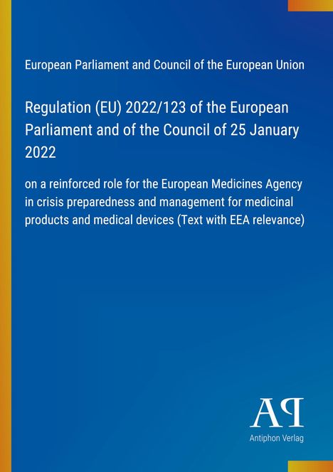 Ein Dokument der EU über die Rolle der Europäischen Arzneimittel-Agentur in Krisenvorsorge und Management.