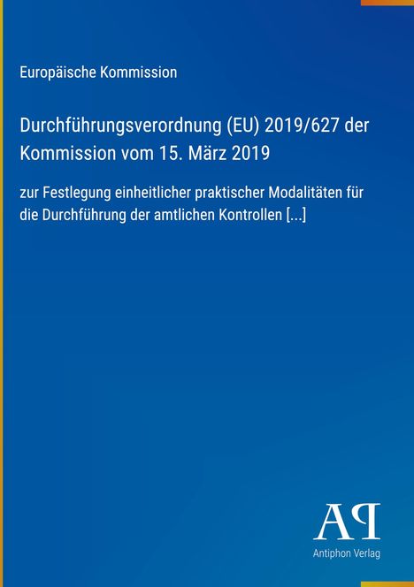 Text über EU-Verordnung, Datum 15. März 2019. Blaues Design mit kleinem Verlag-Logo unten rechts.