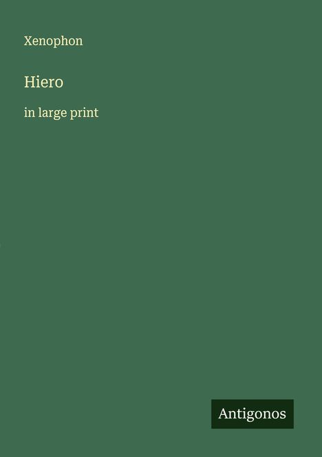 Xenophon: Hiero, Buch