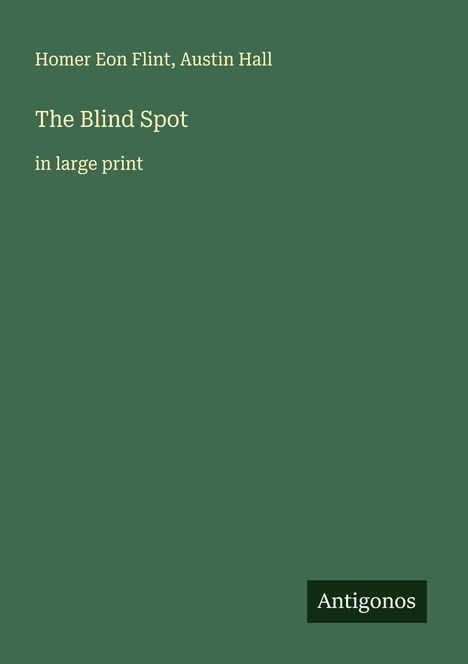 Homer Eon Flint: The Blind Spot, Buch