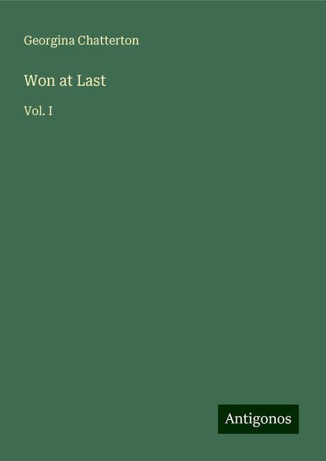 Georgina Chatterton: Won at Last, Buch