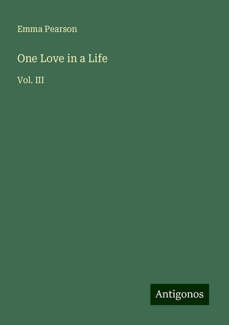 Emma Pearson: One Love in a Life, Buch