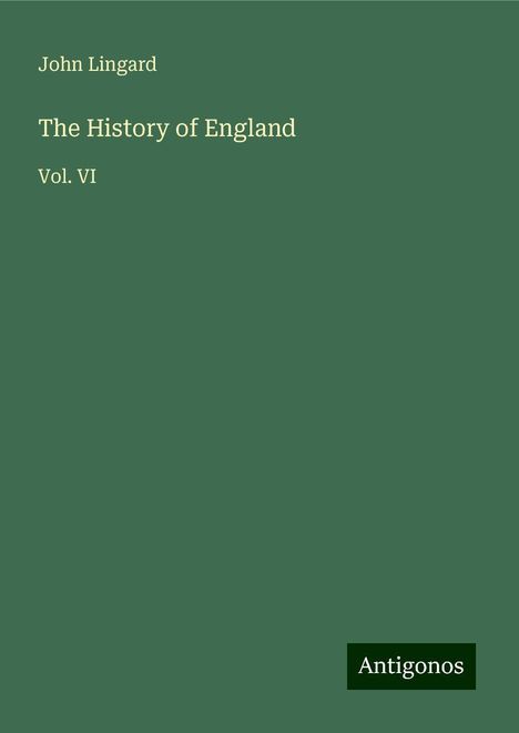 John Lingard: The History of England, Buch