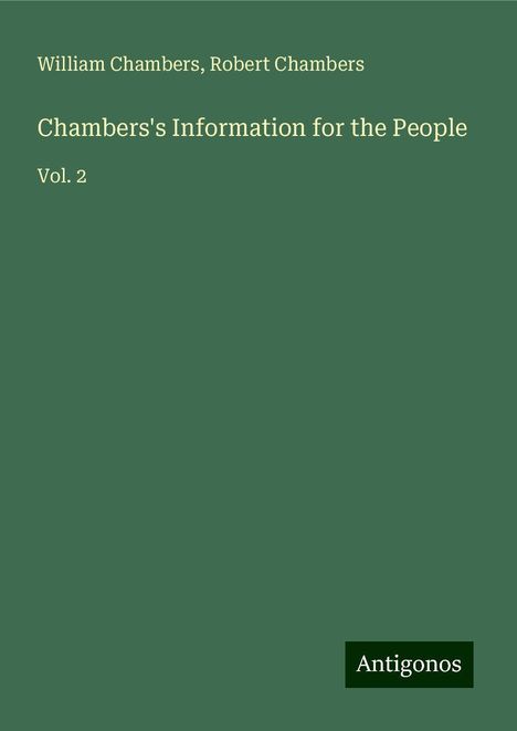 William Chambers: Chambers's Information for the People, Buch