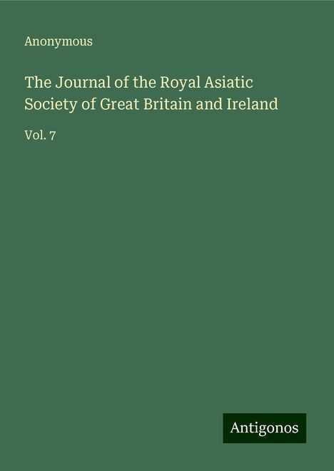 Anonymous: The Journal of the Royal Asiatic Society of Great Britain and Ireland, Buch