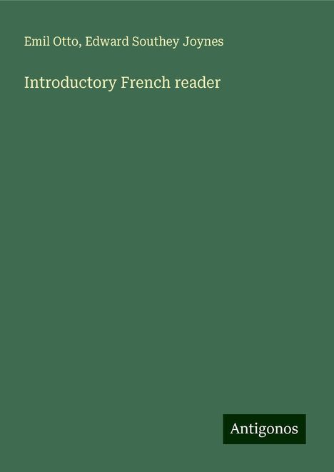 Emil Otto: Introductory French reader, Buch