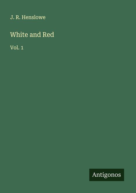 J. R. Henslowe: White and Red, Buch