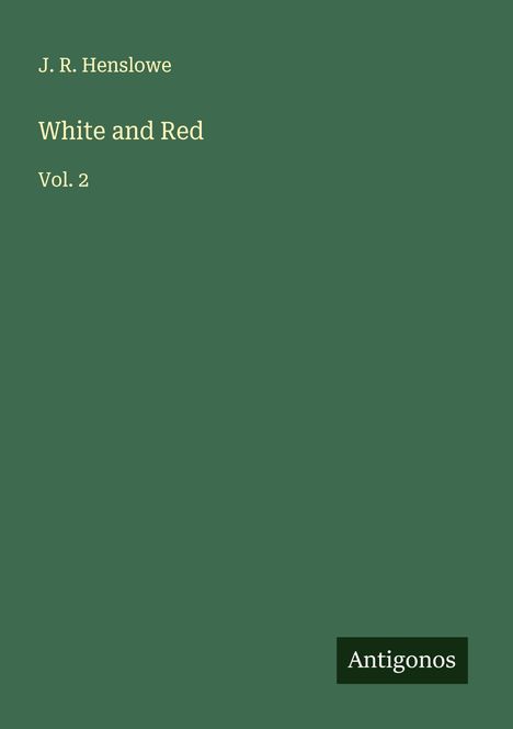 J. R. Henslowe: White and Red, Buch