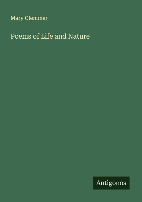 Mary Clemmer: Poems of Life and Nature, Buch