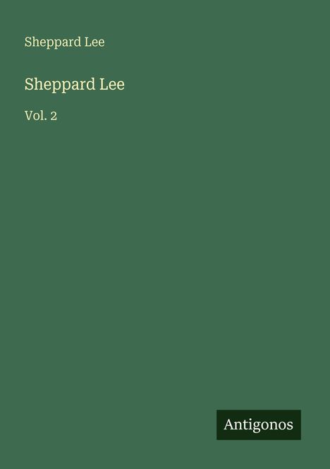 Sheppard Lee: Sheppard Lee, Buch