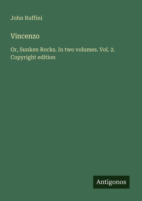 John Ruffini: Vincenzo, Buch