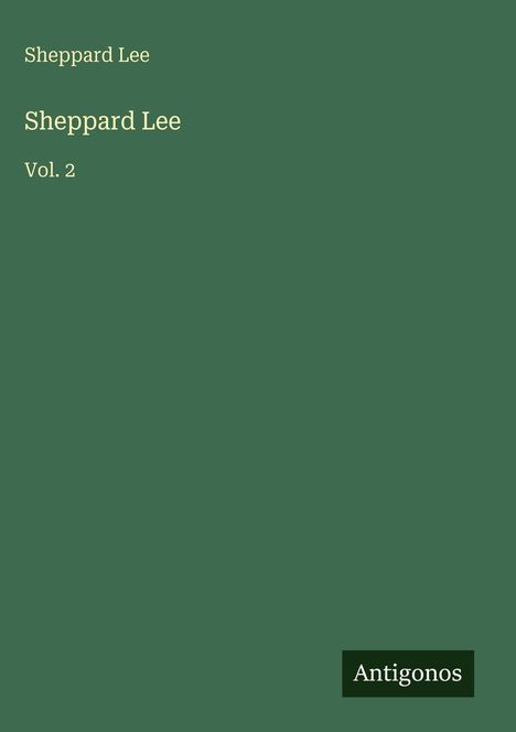 Sheppard Lee: Sheppard Lee, Buch