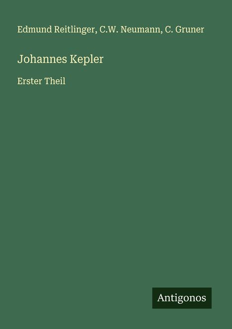 Edmund Reitlinger: Johannes Kepler, Buch