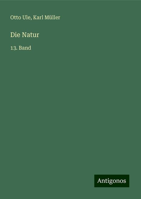Otto Ule: Die Natur, Buch
