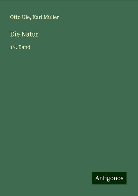 Otto Ule: Die Natur, Buch