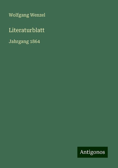 Wolfgang Wenzel: Literaturblatt, Buch