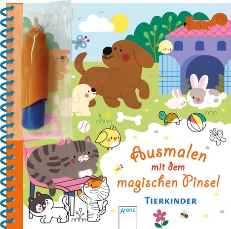 Ausmalen mit dem magischen Pinsel. Tierkinder, Buch