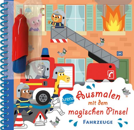 Ausmalen mit dem magischen Pinsel. Fahrzeuge, Buch