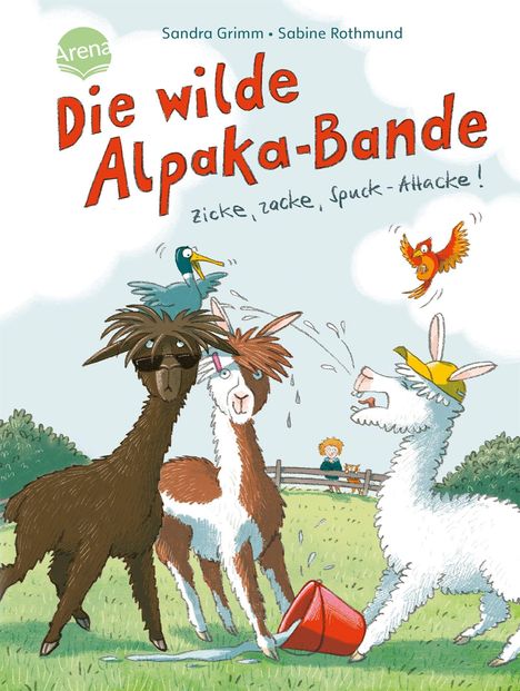 Sandra Grimm: Die wilde Alpaka-Bande. Drei Fellschnauzen plappern los, Buch