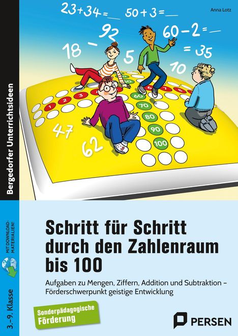 Anna Lotz: Schritt für Schritt durch den Zahlenraum bis 100, 1 Buch und 1 Diverse