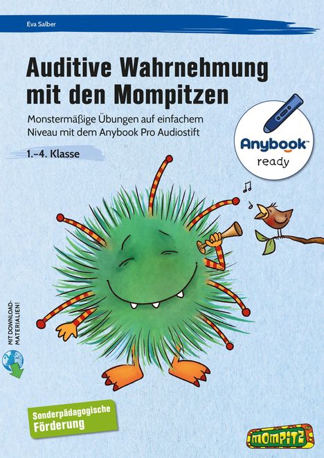 Eva Salber: Auditive Wahrnehmung mit den Mompitzen - Anybook, 1 Buch und 1 Diverse