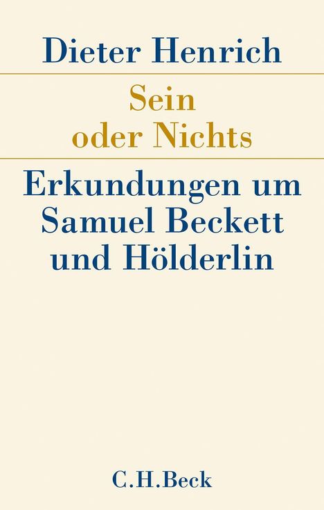 Dieter Henrich: Henrich, D: Sein oder Nichts, Buch