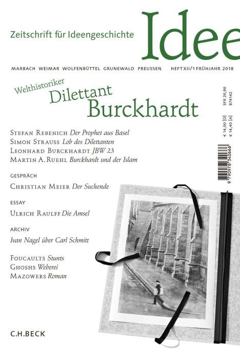 Zeitschrift für Ideengeschichte Heft XII/1 Frühjahr 2018, Buch