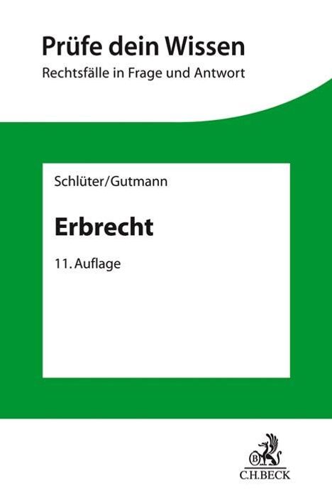 Wilfried Schlüter: Erbrecht, Buch