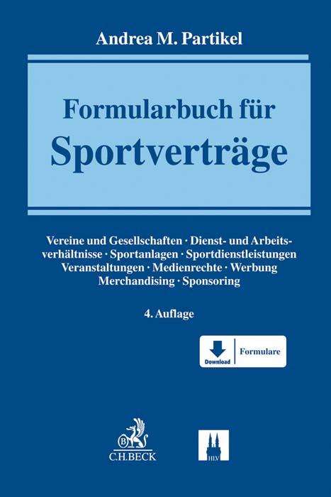 Andrea M. Partikel: Formularbuch für Sportverträge, Buch