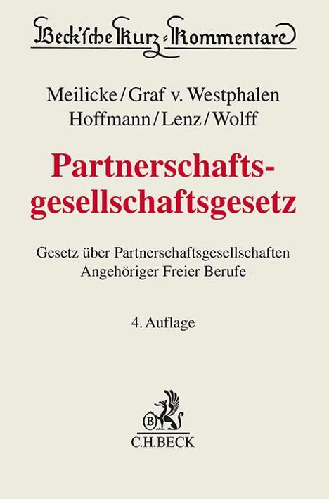 Partnerschaftsgesellschaftsgesetz, Buch