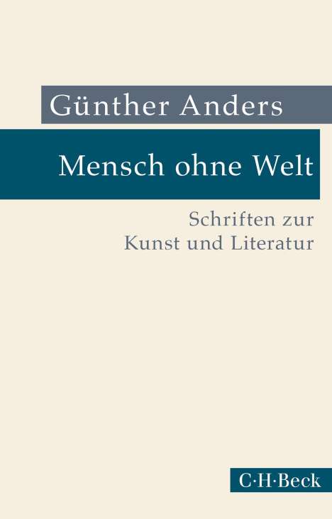 Günther Anders: Mensch ohne Welt, Buch