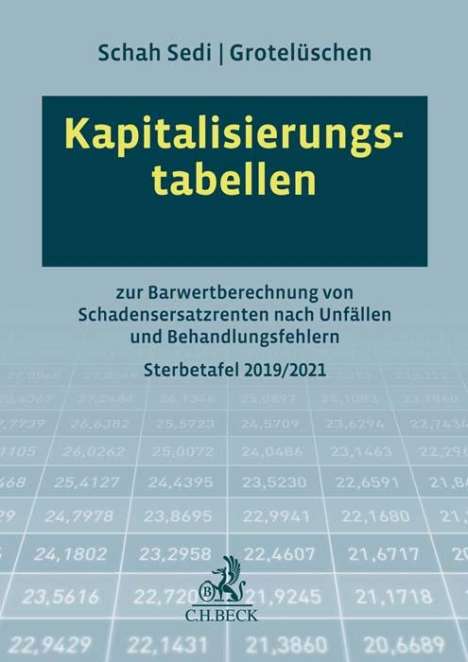 Cordula Schah Sedi: Kapitalisierungstabellen, 1 Buch und 1 Diverse