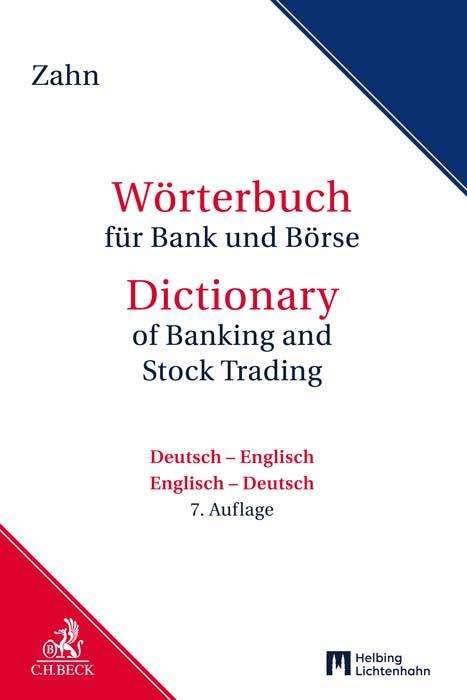 Hans E. Zahn: Wörterbuch für Bank und Börse, Buch