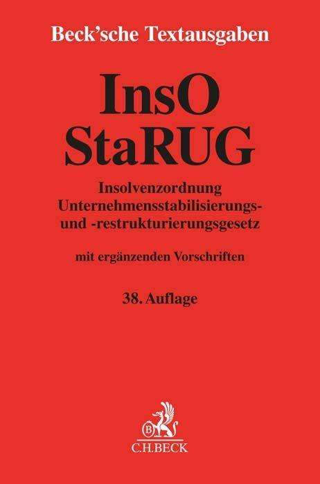 Insolvenzordnung / Unternehmensstabilisierungs- und -restrukturierungsgesetz, Buch
