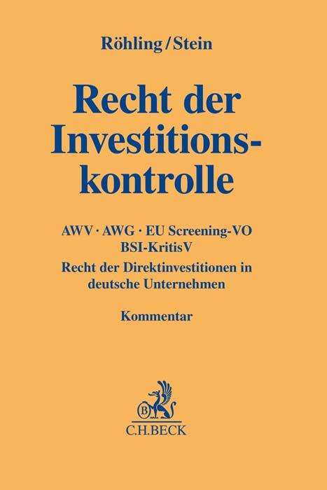 Recht der Investitionskontrolle, Buch