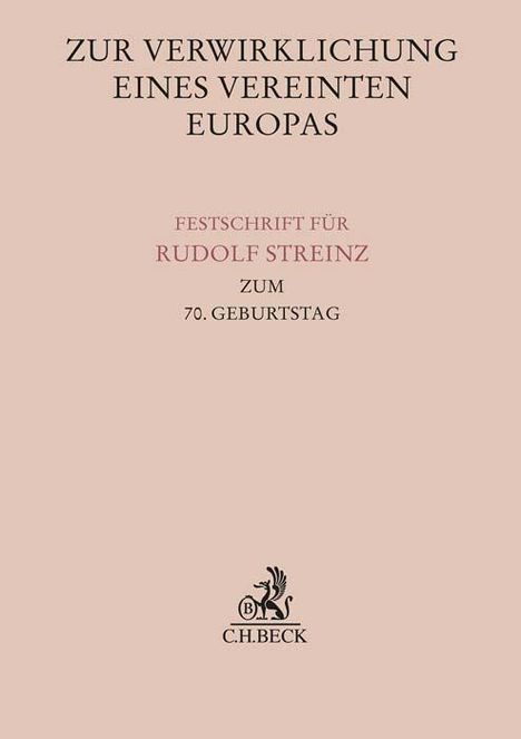 Zur Verwirklichung eines Vereinten Europas, Buch