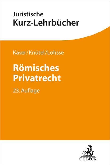 Max Kaser: Römisches Privatrecht, Buch