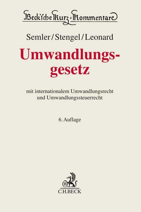 Umwandlungsgesetz, Buch