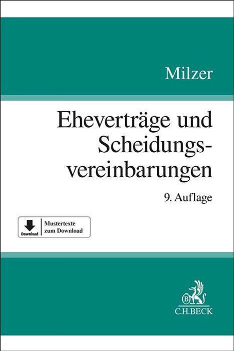 Lutz Milzer: Eheverträge und Scheidungsvereinbarungen, Buch