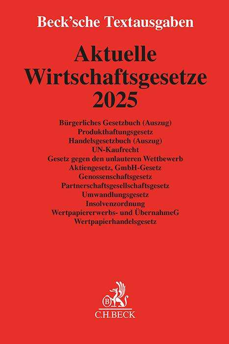 Aktuelle Wirtschaftsgesetze 2025, Buch