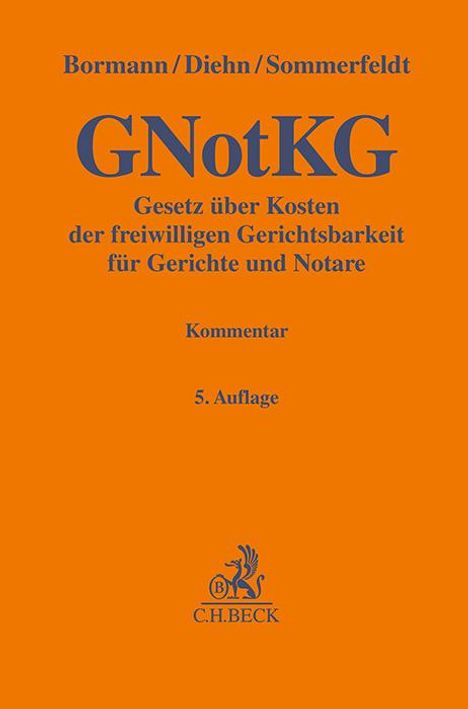 Gesetz über Kosten der freiwilligen Gerichtsbarkeit für Gerichte und Notare, Buch