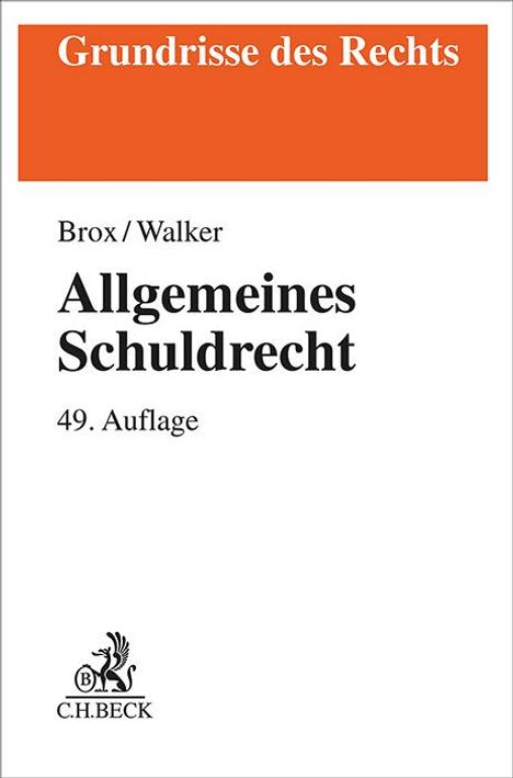 Hans Brox: Allgemeines Schuldrecht, Buch