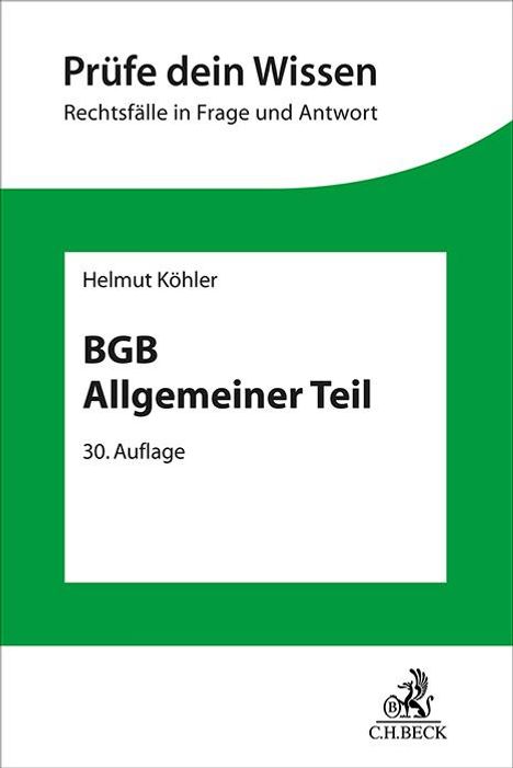 Helmut Köhler: BGB Allgemeiner Teil, Buch