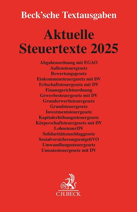 Aktuelle Steuertexte 2025, Buch