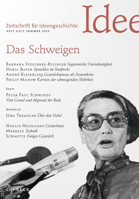 Zeitschrift für Ideengeschichte Heft XIX/2 Sommer 2025, Buch