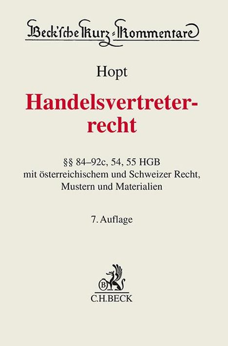 Handelsvertreterrecht, Buch