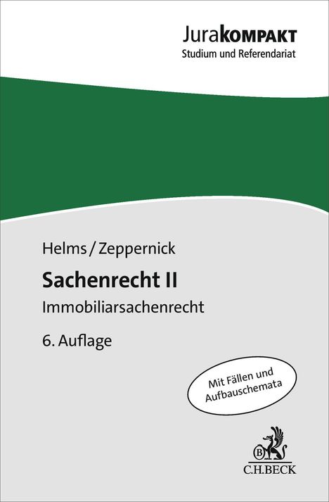 Oben "JuraKOMPAKT", darunter "Helms/Zeppernick", "Sachenrecht II", mit grünem Bereich und Logo unten.