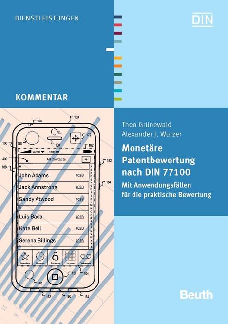 Theo Grünewald: Monetäre Patentbewertung nach DIN 77100, Buch
