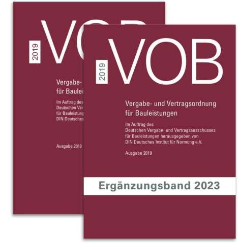 Paket VOB Gesamtausgabe 2019 + VOB Ergänzungsband 2023, Buch